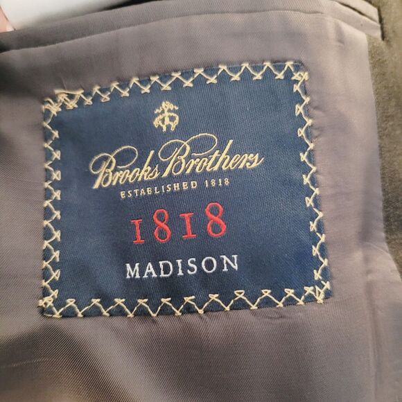 Brooks Brothers Blazer 46R Gray 1818 Madison Estrato Togna 1840 Wool Sport Coat - Picture 8 of 16